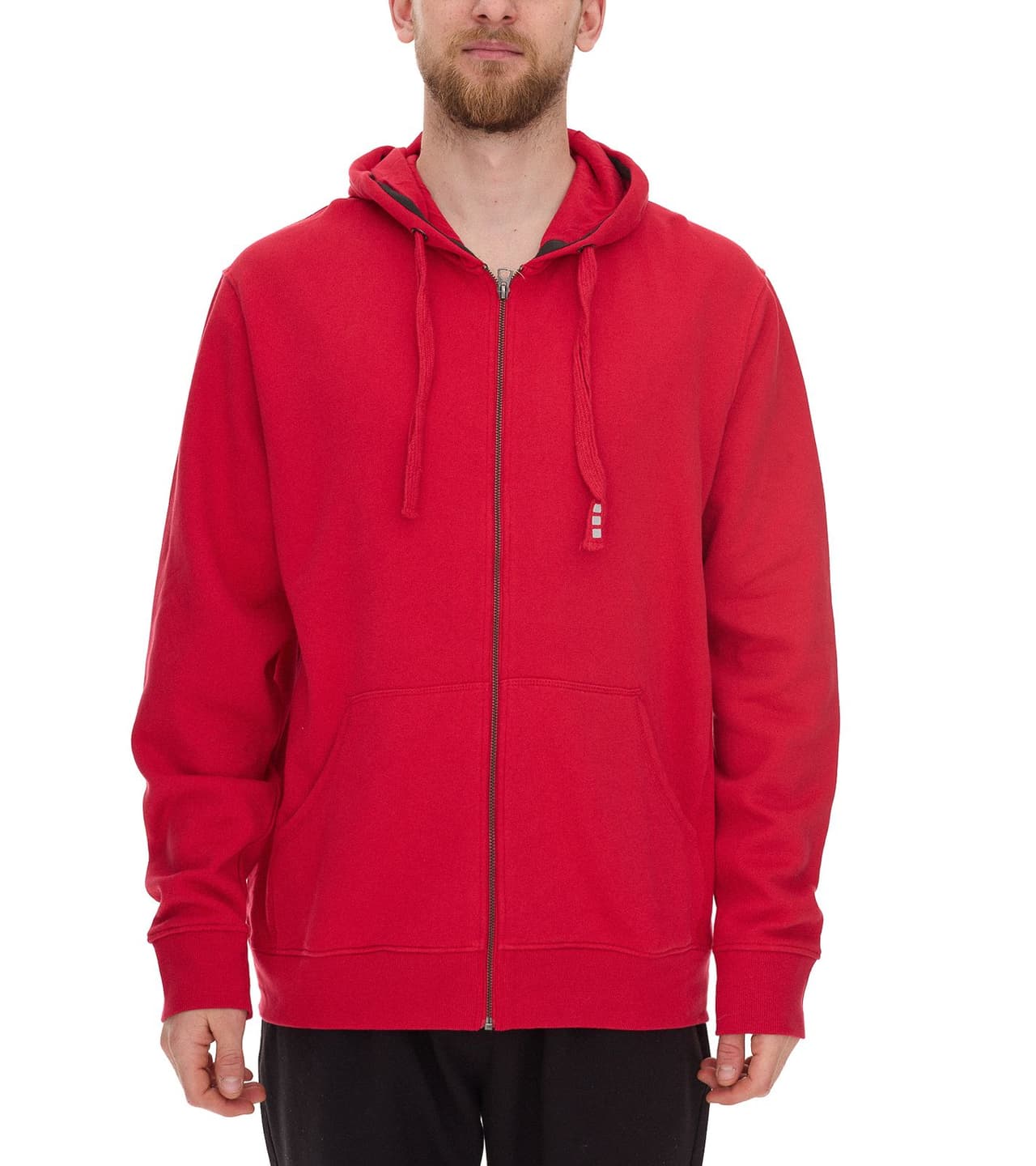 Elevate Sudadera con capucha Arora para hombre, de algodón liso, tipo jersey, 3821125, color rojo