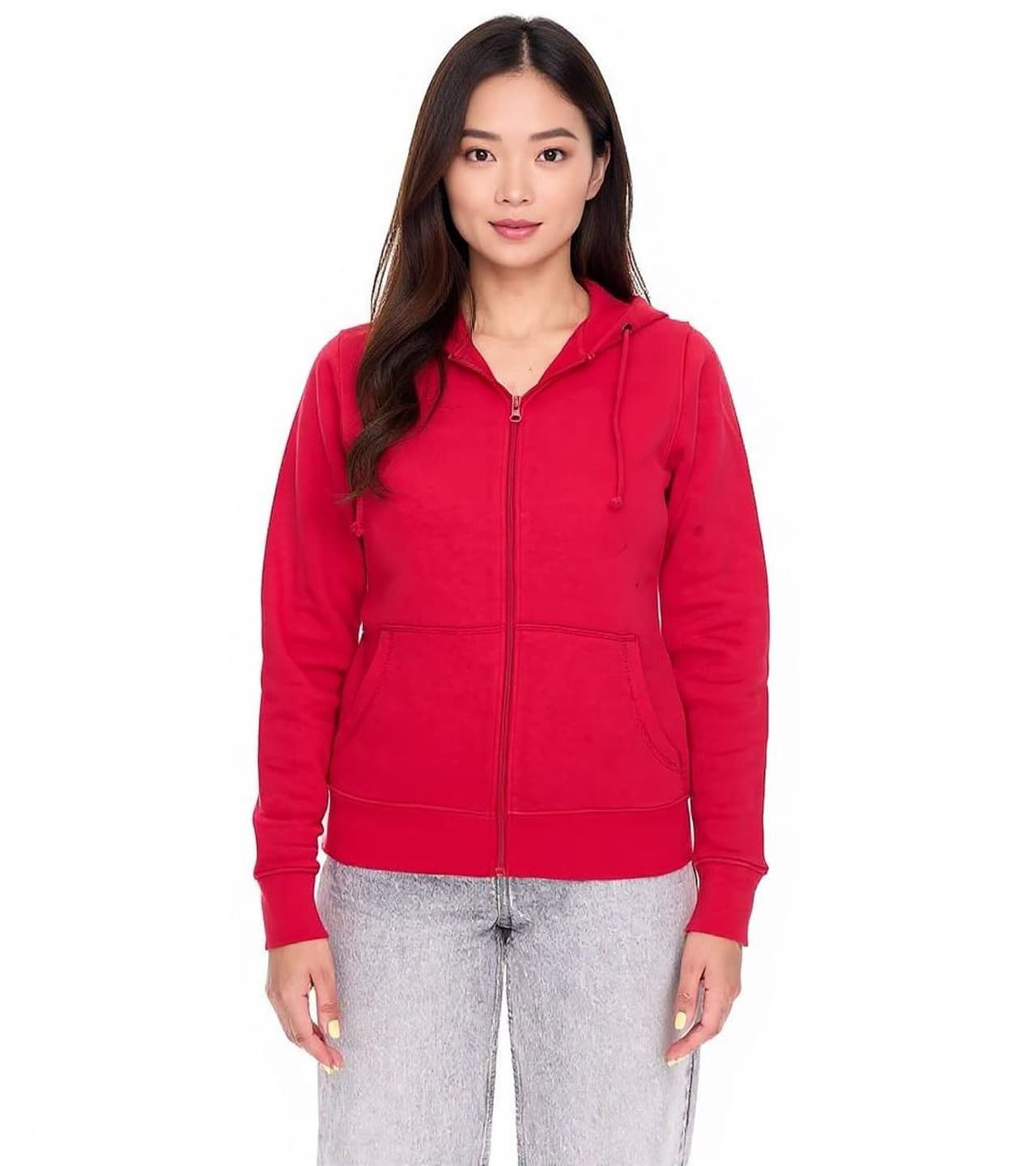 Elevate Sudadera con capucha Theron para mujer, algodón de 240 g/m², 3823025, color rojo