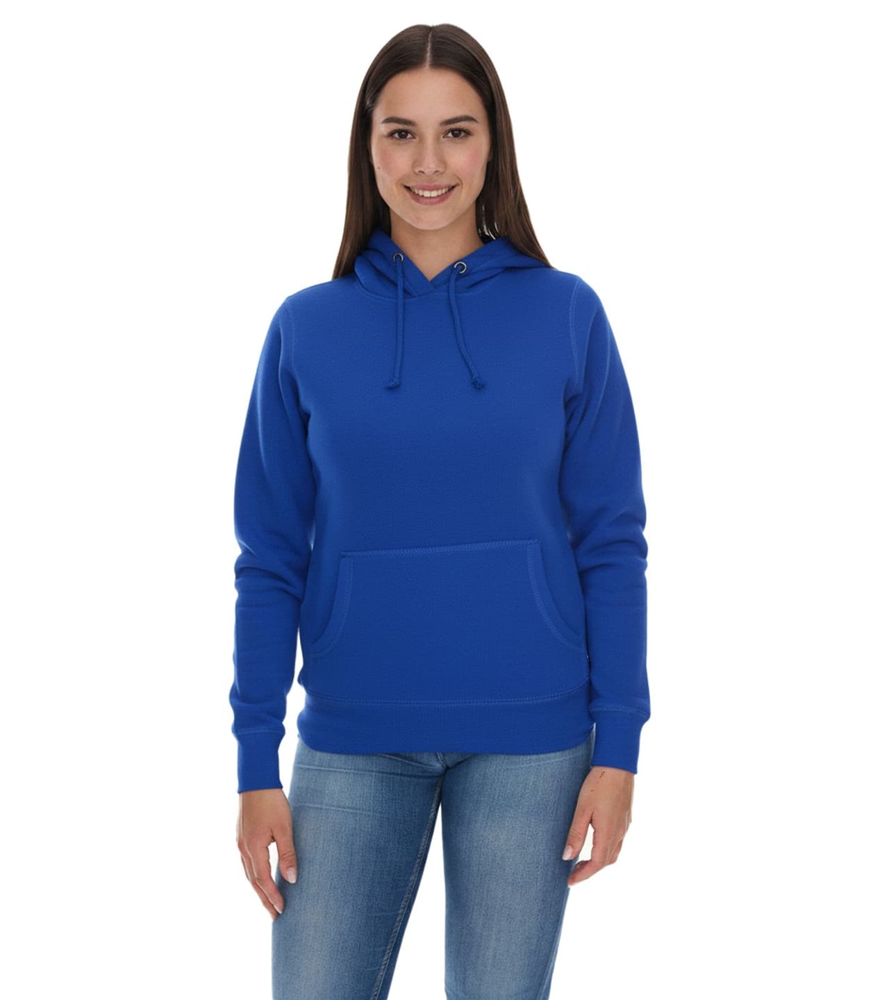Elevate Sudadera con capucha Charon para mujer, de algodón, sencilla, con bolsillo tipo canguro, color azul