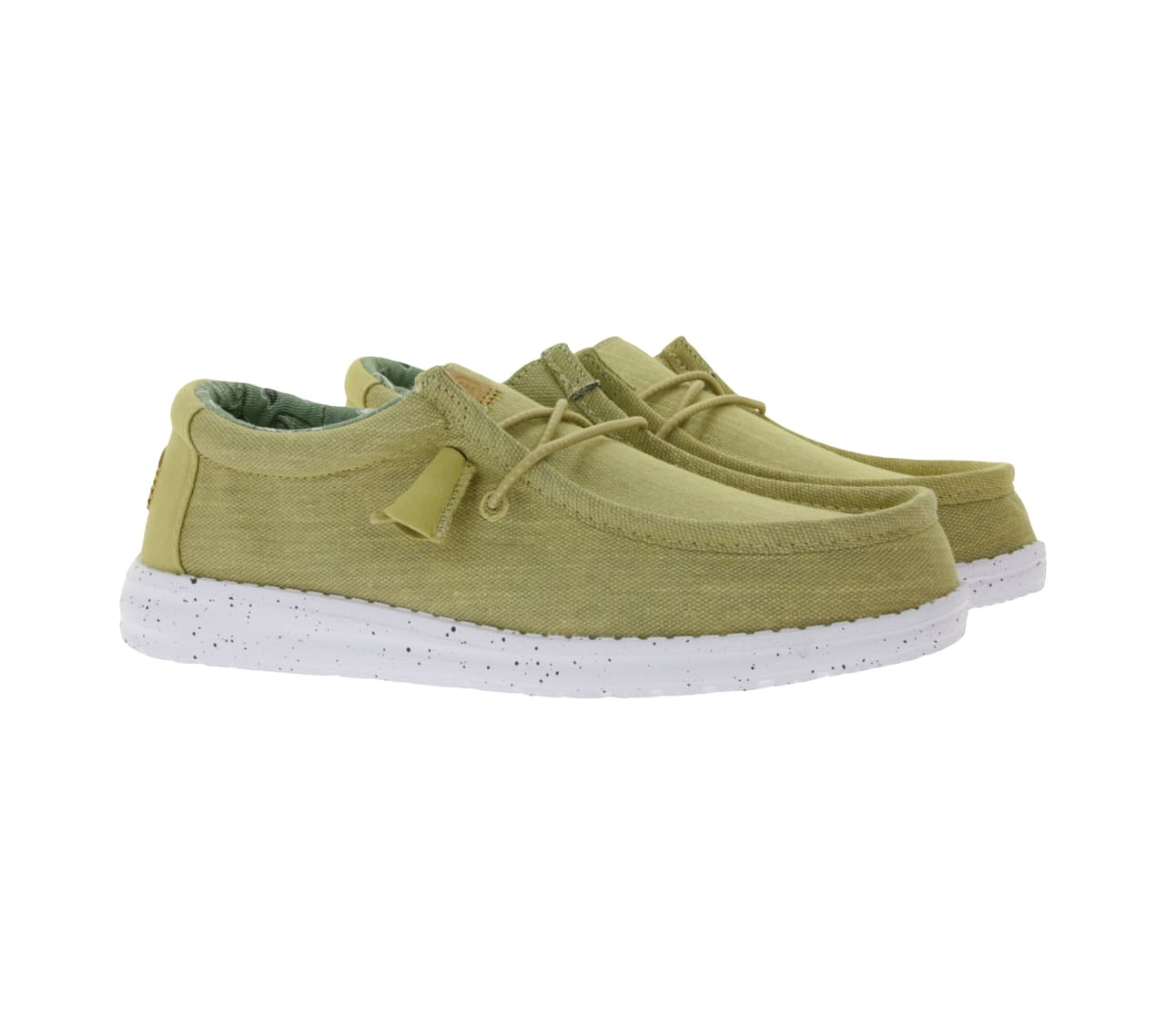 HEY DUDE Wally - Mocasines sin cordones estilo mocasín para mujer con plantilla extraíble Beige Arena