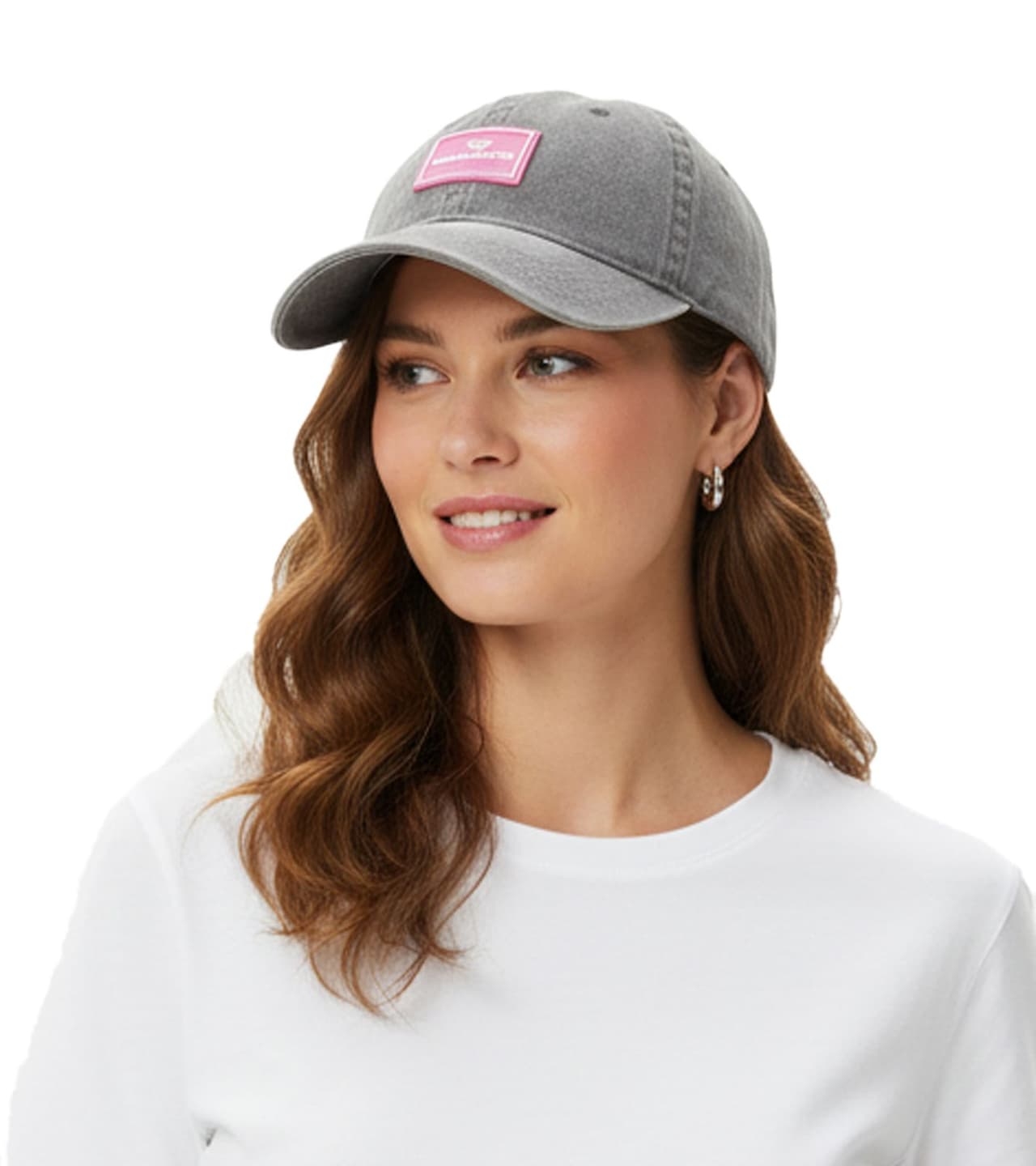Zwillingsherz Gorra de béisbol clásica básica con parche del logo, de algodón, visera ajustable, Gris