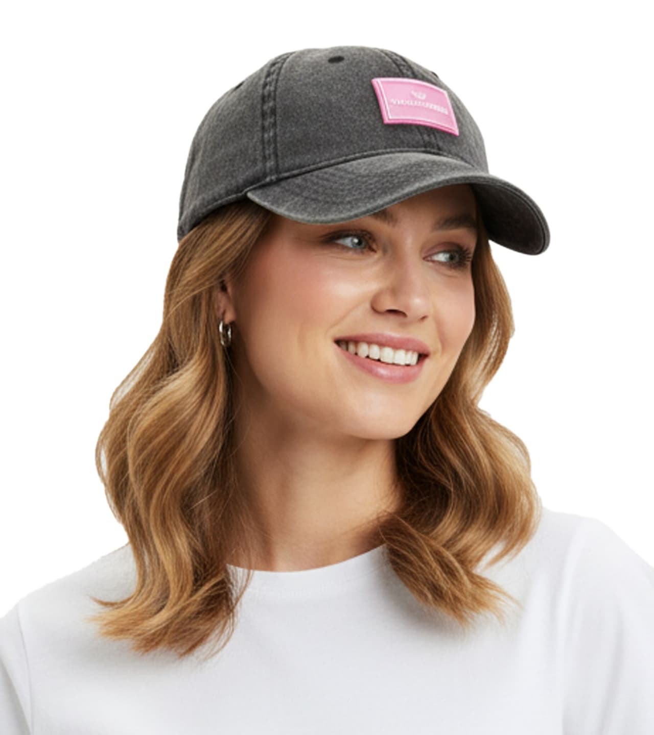 Zwillingsherz Gorra de béisbol clásica básica con parche del logo, de algodón, visera ajustable, K25357-2, color negro