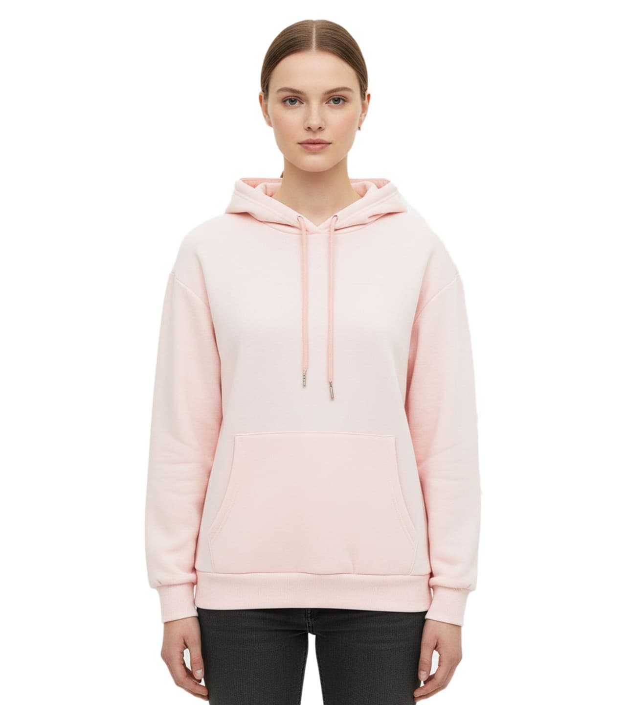 Zwillingsherz Sudadera con capucha y bolsillo para mujer, rosa