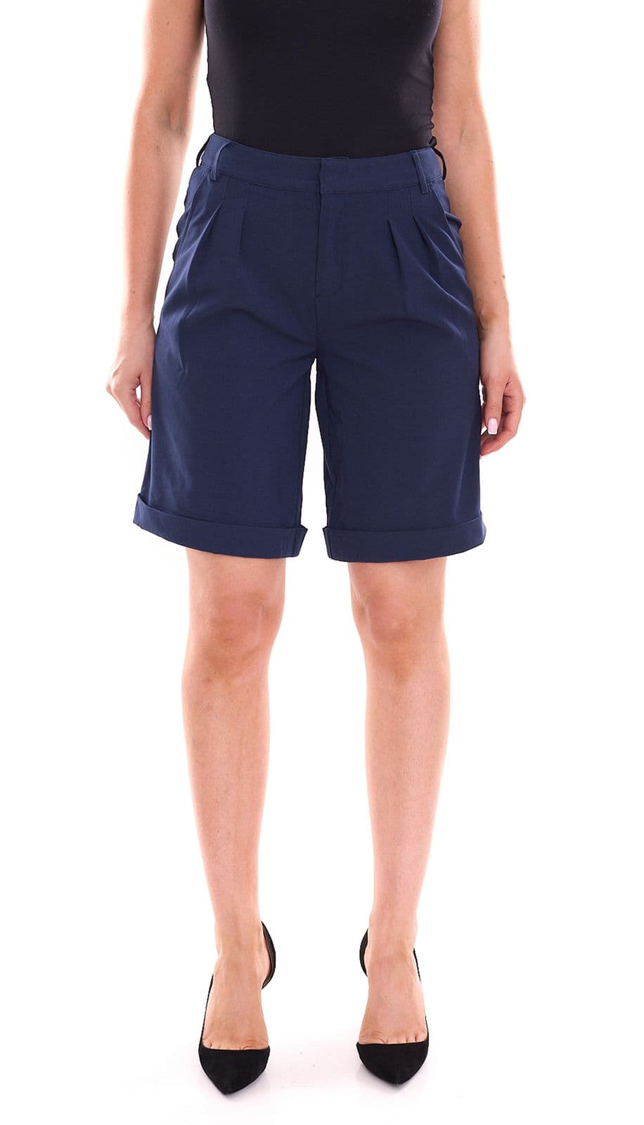 AjC traje de mujer pantalones cortos pantalones cortos moda Bermudas azul oscuro