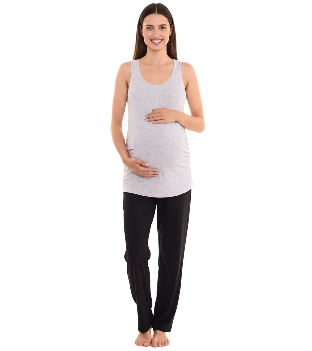 neun 9 monate nueve 9 meses top de verano para mujer camisa sencilla moda premamá gris