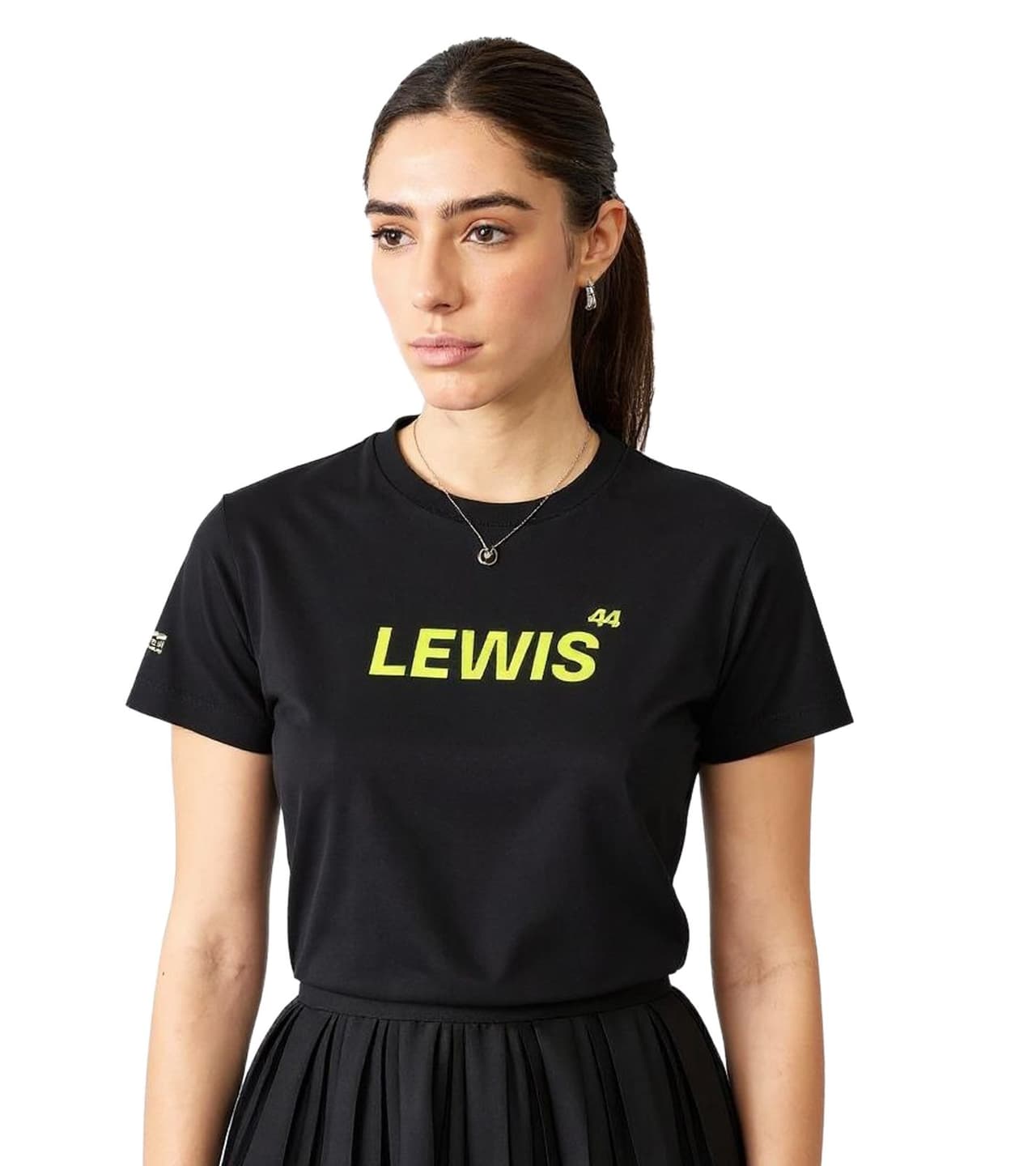 Mercedes-Benz Camiseta AMG Petronas F1 MAPF para mujer, de algodón, de manga corta, 001, negra
