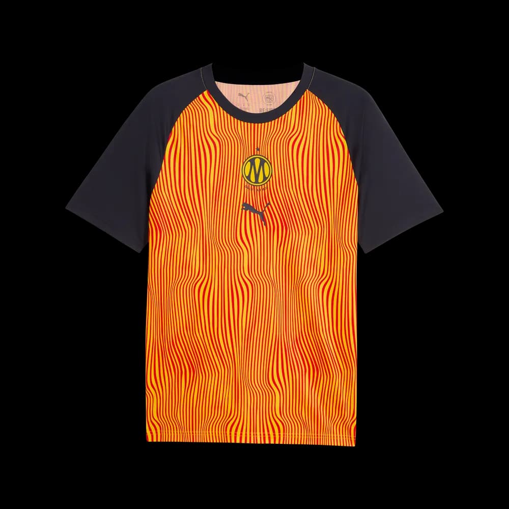 PUMA Maillot Échauffement OM Homme Rouge Jaune