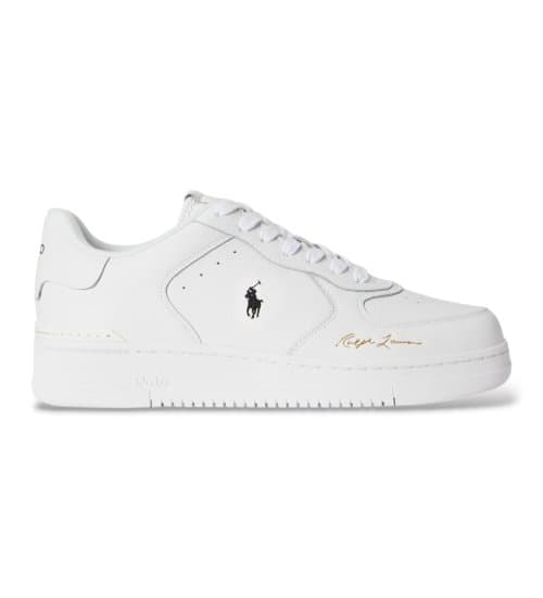Polo Ralph Lauren Deportiva Masters Court De Piel Blanco