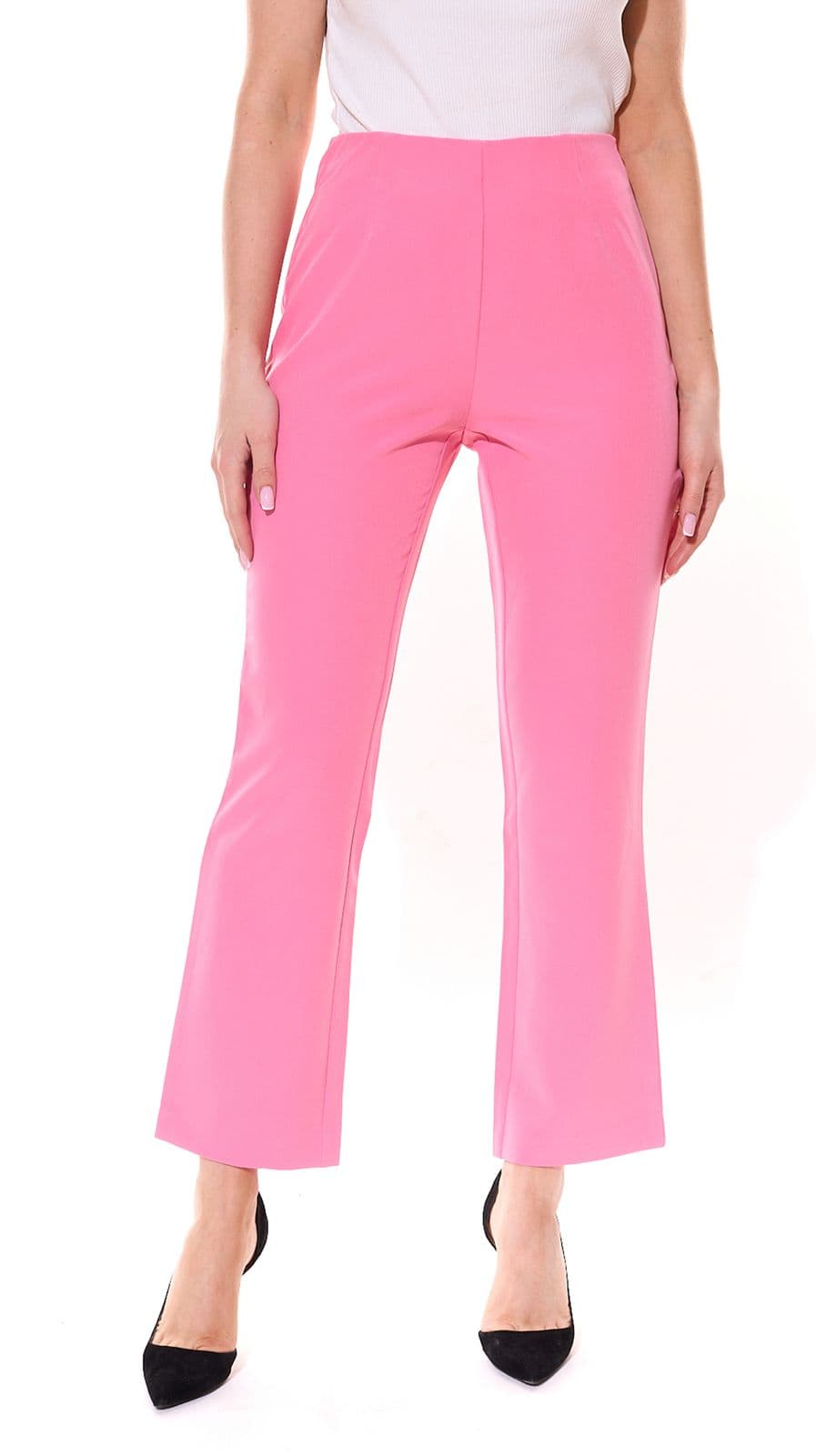 Aniston Pantalón CASUAL de tela para mujer, pantalón de fiesta moderno en color vivo rosa