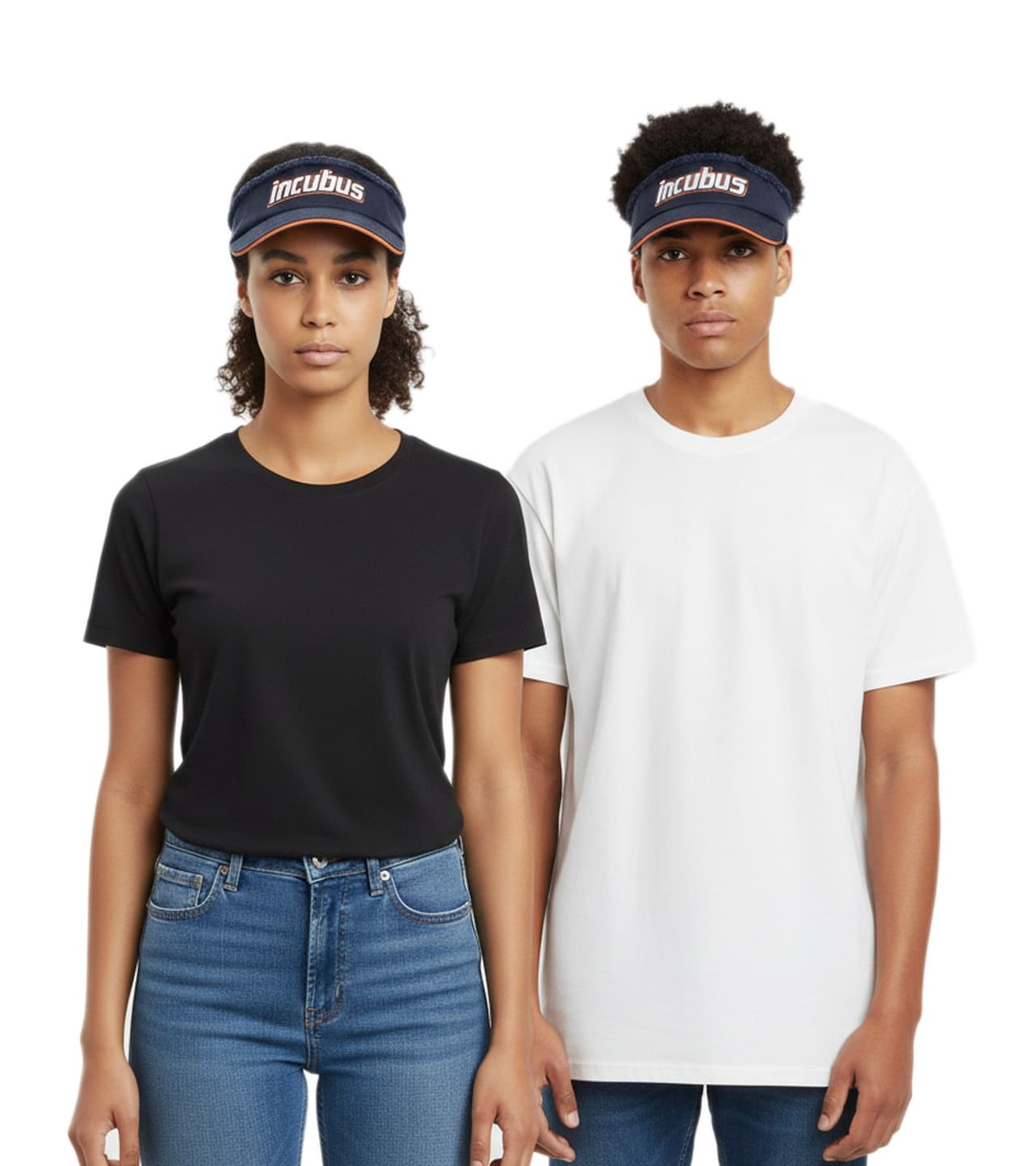 Bio-Domes Headgear Gorra unisex Incubes con visera, banda de rock con logo bordado, de algodón, 8823INC, azul oscuro