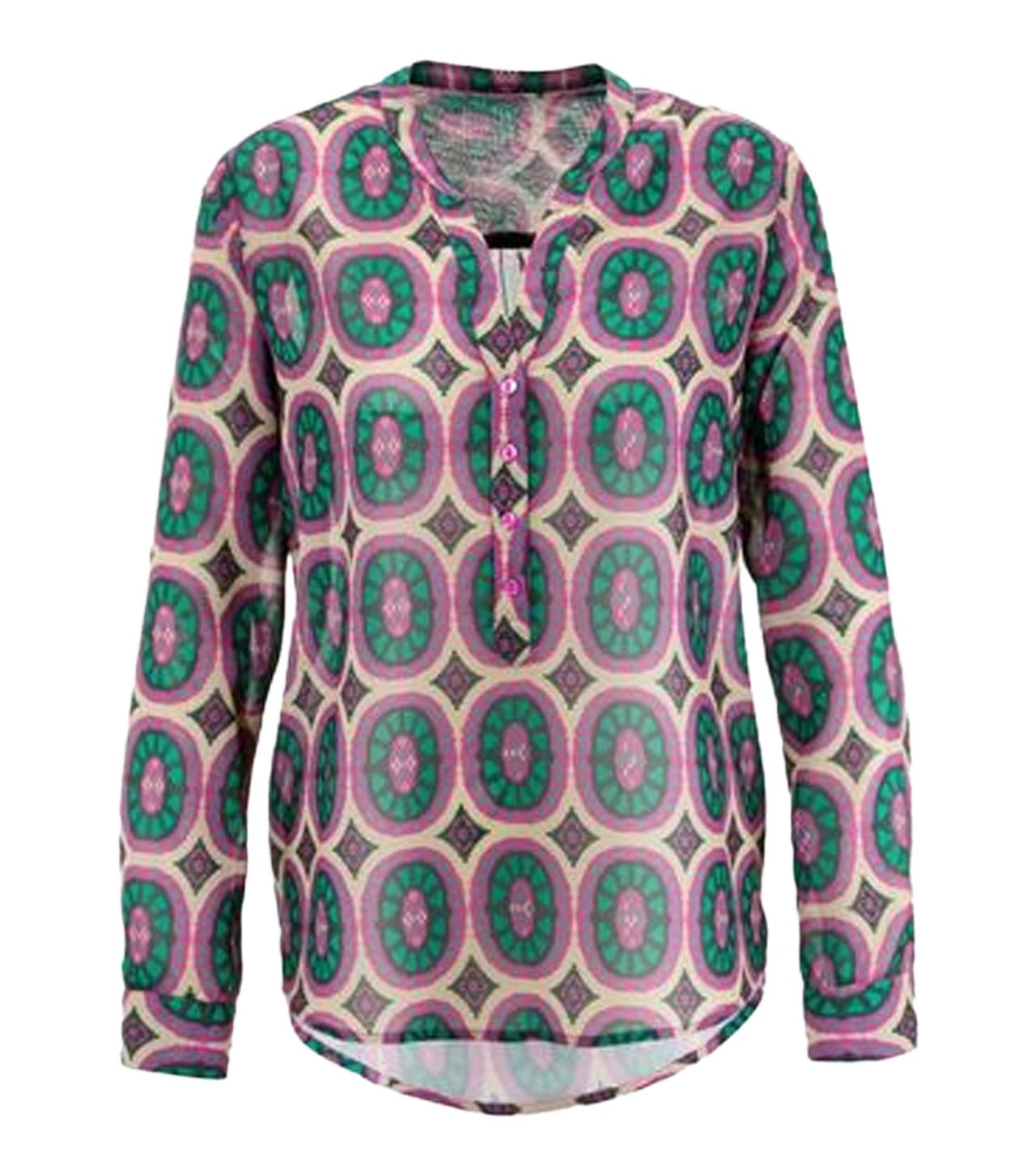 Aniston Blusa de mujer SELECTED, blusa de verano, camisa de manga larga de moda verde/morado/beige