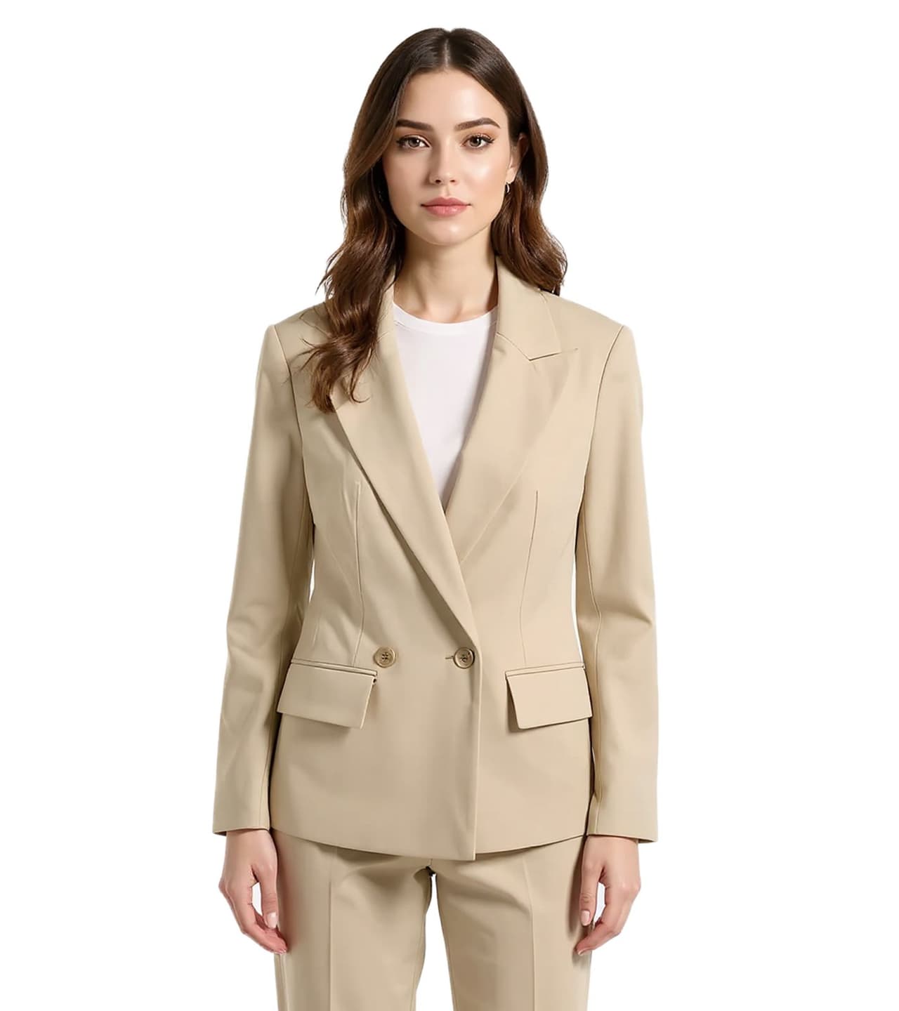 O46BPX (MB1) Blazer de noche elegante para mujer, blazer de otoño, blazer de negocios, blazer de algodón Caqui