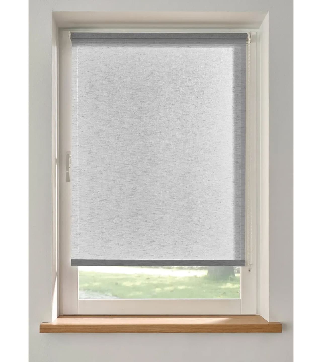 O46BPX (MB1) Estor enrollable Simple con textura, protección solar, gris