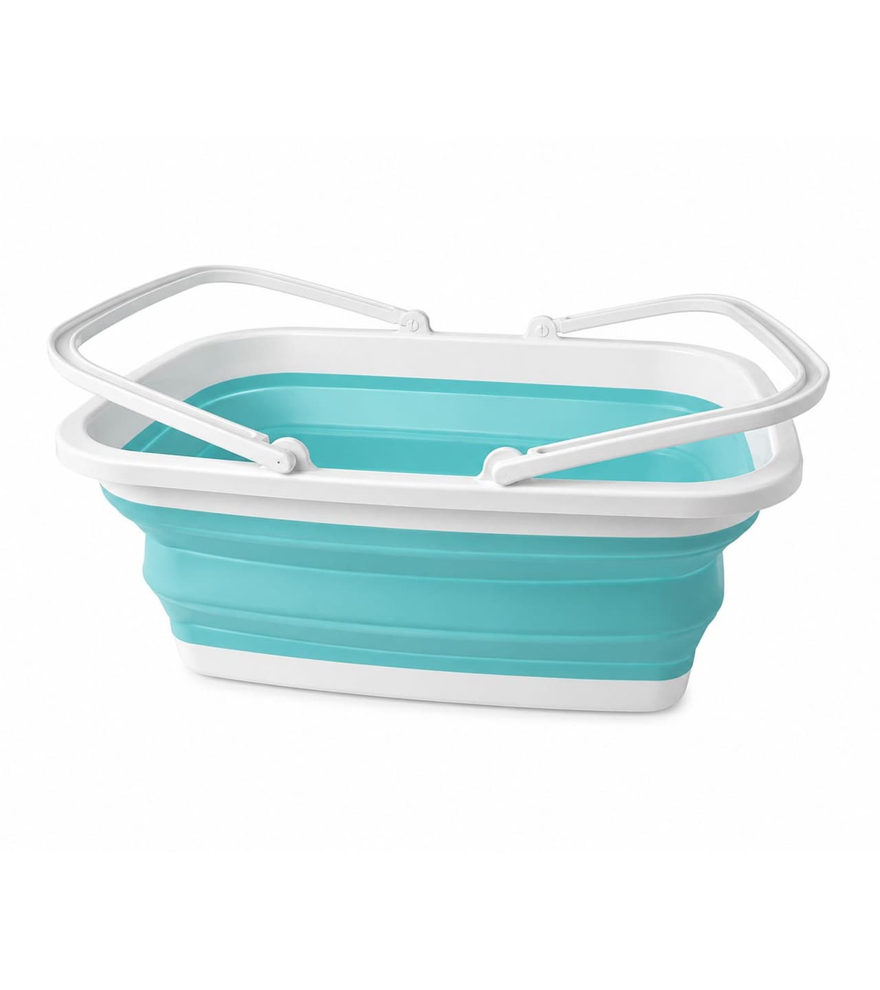 DR Home Divison Cesto de ropa plegable de 16 litros con asas, ahorra espacio (9942684, azul/blanco)