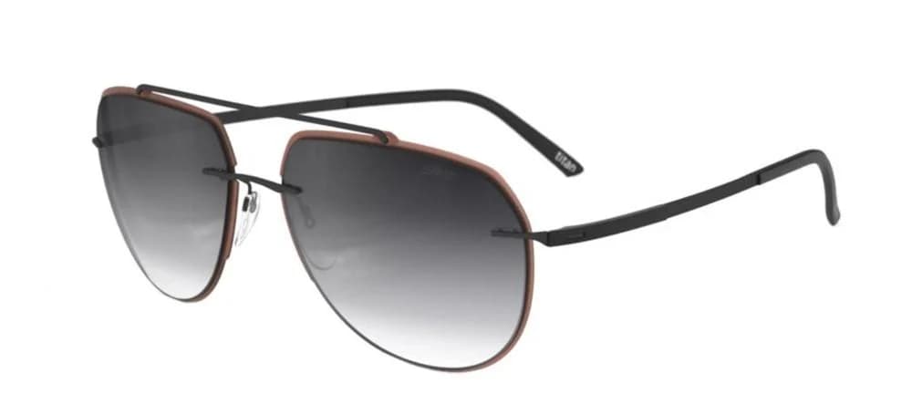 Silhouette Accent Shades Gafas De Sol Hombre Marrón Piloto Gris