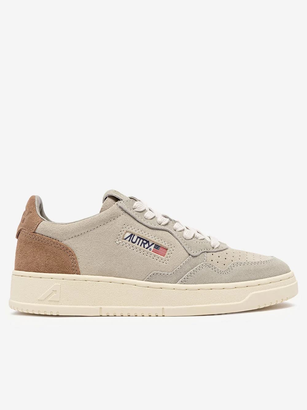 Autry M Medalist Low Tricolor con suede marrone cigar