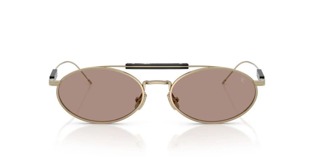 Brunello Cucinelli Bc Gafas De Sol Unisex Oro Ovaladas Morado 55mm
