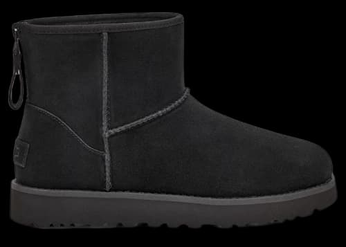 UGG Classic Mini Logo Zip Boot Black (Women's) 1
