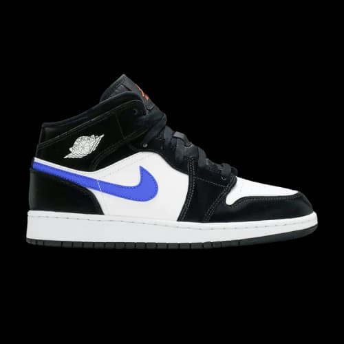 Jordan 1 Mid Black Racer Blue White (GS)