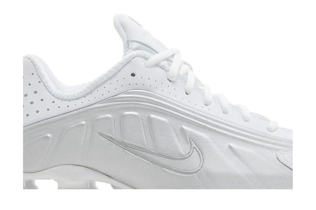 Nike Shox R4 White Metallic Silver (Women's) 2