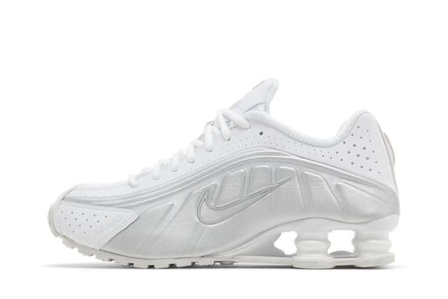 Nike Shox R4 White Metallic Silver (Women's) 3