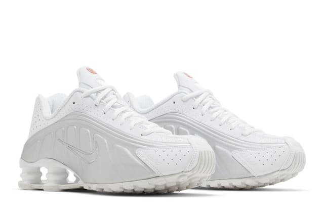Nike Shox R4 White Metallic Silver (Women's) 8