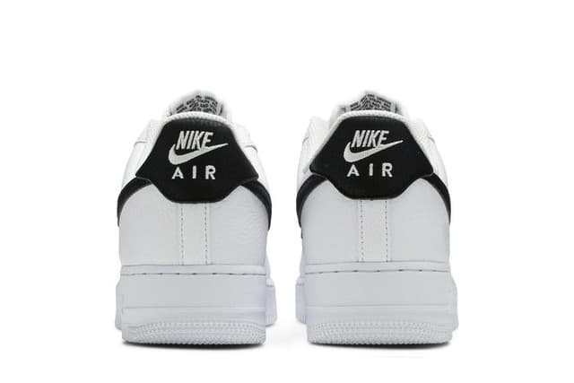 Nike Air Force 1 Low '07 White Black Pebbled Leather 6