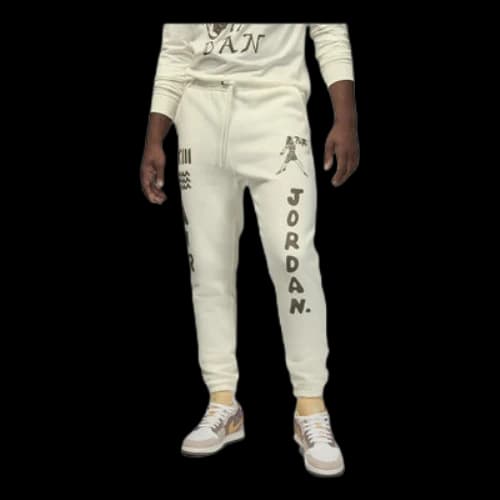 Air Jordan Artist Series by Umar Rashid Flight Fleece Trousers 'Beige' 1
