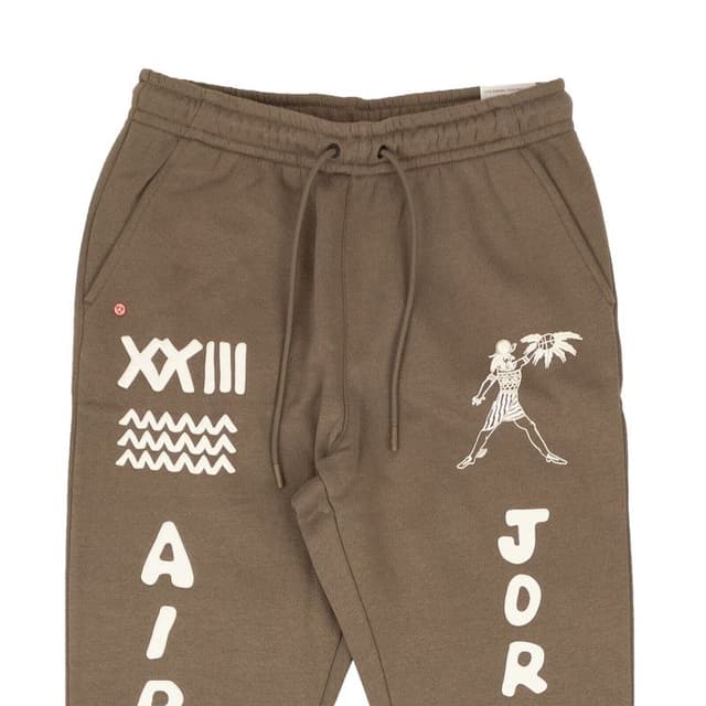 Jordan Artist Series By Umar Rashid Flight Fleece Sweatpants Brown 3