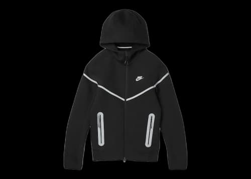 Nike Sportswear Tech Fleece Full Zip Windrunner Hoodie Black/Bemis Silver 1