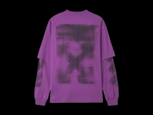 OFF-WHITE Double Layer Arrow L/S T-shirt Purple/Black 1