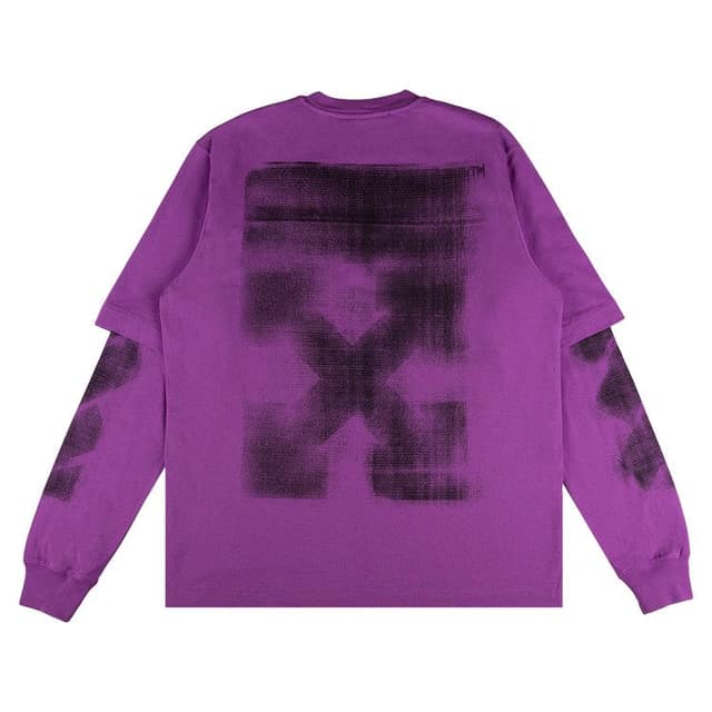 OFF-WHITE Double Layer Arrow L/S T-shirt Purple/Black 3