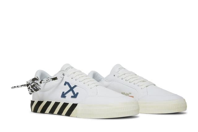 Off-White Vulc Sneaker 'White Navy Blue' 2021 8