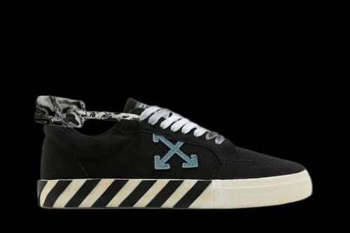 OFF-WHITE Vulc Low Black Light Blue Arrow