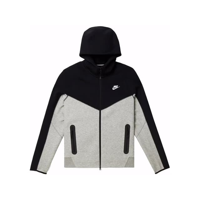Nike Sportswear Tech Fleece Windrunner Full-Zip Hoodie Dark Grey Heather/Black/White 3