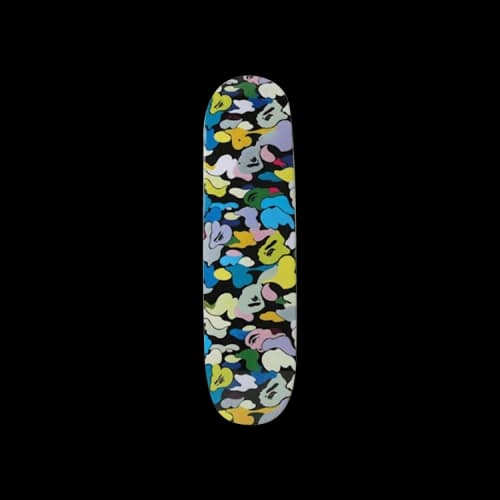 BAPE Multi Camo Skateboard Deck 'Black'