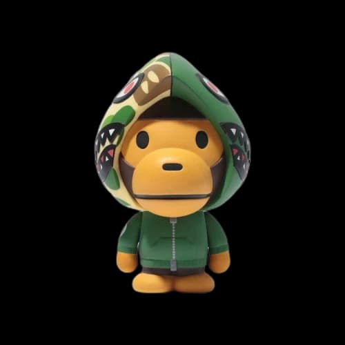 BAPE Baby Milo Shark Hoodie Vinyl Toy 'Green'