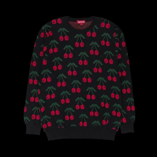 Supreme Cherry Crewneck 'Black'