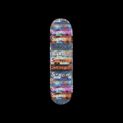 Supreme Distorted Logo Skateboard Deck 'Black'