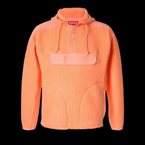 Supreme Polartec Hooded Half Zip Pullover 'Peach'