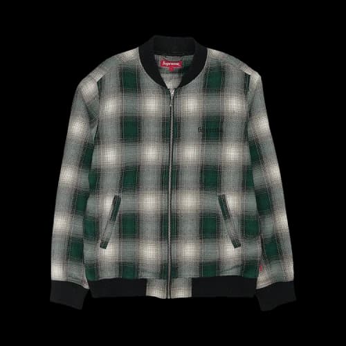 Supreme Shadow Plaid Bomber 'Green'