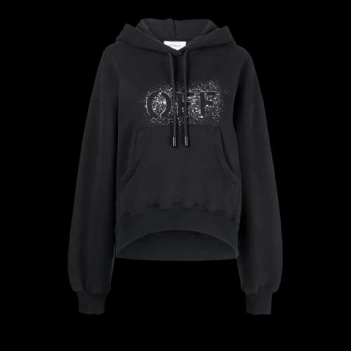 Off-White Spray Paint Logo Hoodie 'Black'