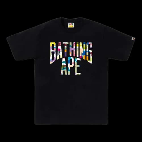 BAPE A Bathing Ape Multi Camo NYC Logo T-Shirt 'Black'