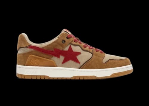 BAPE A Bathing Ape Sk8 Sta Wheat Red