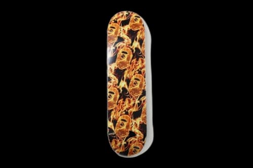 BAPE Flame Skateboard Orange