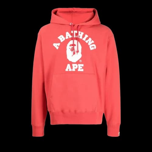 BAPE College Pullover Hoodie 'Red'