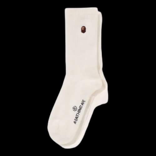 BAPE A Bathing Ape Ape Head Socks 'White'