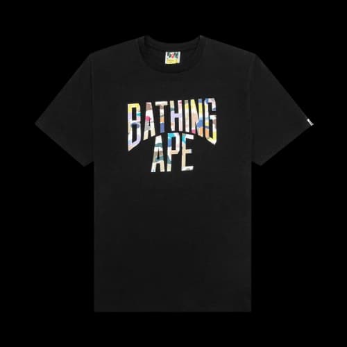 BAPE Multi Camo NYC Logo Tee 'Black'
