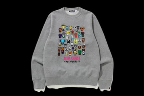BAPE x Kid Cudi Baby Milo Crewneck Gray