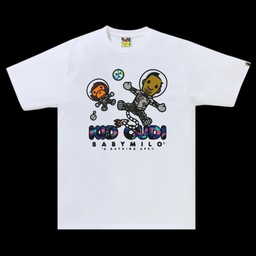 BAPE x Kid Cudi Baby Milo Moon Man Tee 'White'